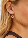 Drop-oorbellen | Tone hangende vishaaksluiting metaal | Goud