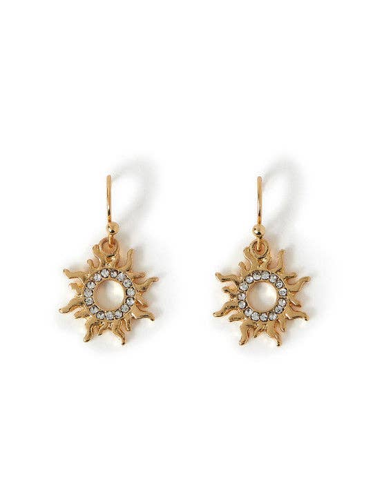 Drop-oorbellen | Tone hangende vishaaksluiting metaal | Goud